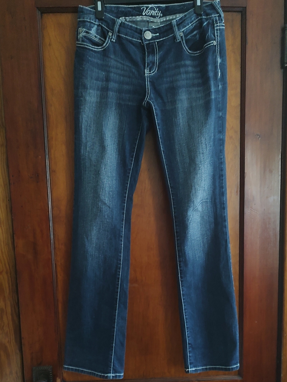 Vanity Indigo Bootcut Jeans with Faded Highlights